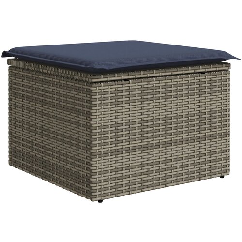vidaXL vrtna klupa s jastučićem siva 55x55x37 cm poli ratan Cijene