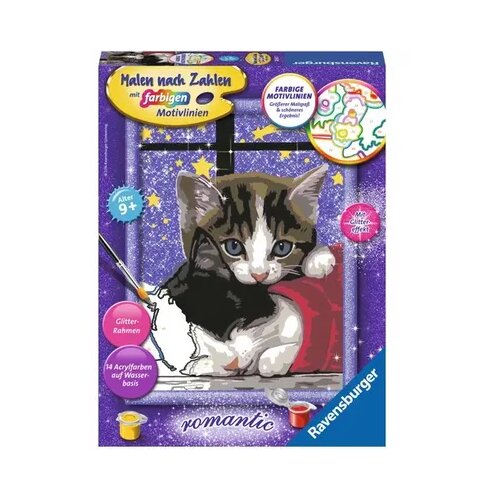Ravensburger Slikanje po številkah z barvnimi motivnimi linijami - Ljubki mucki Cene