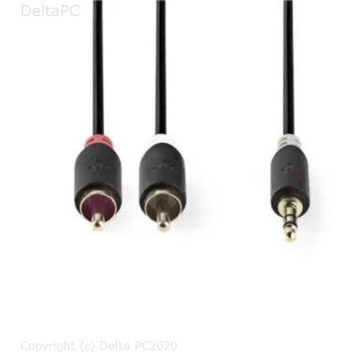 Nedis Gold AUX Kabel 3.5mm 2xRCA 5.0m crni Cijene