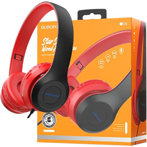 Borofone Slu&scaron;alice sa mikrofonom, 3.5 mm, dužina kabela 1.2 met. &ndash; BO5 Star sound Red Cijene