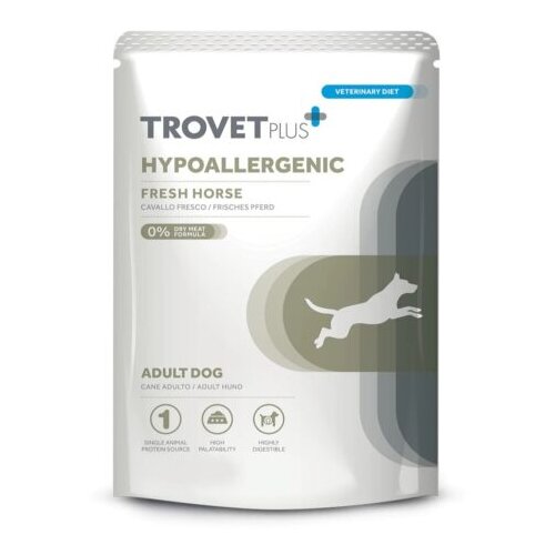 Trovet plus hypoallergenic kesica za pse - konjetina 300g Cene
