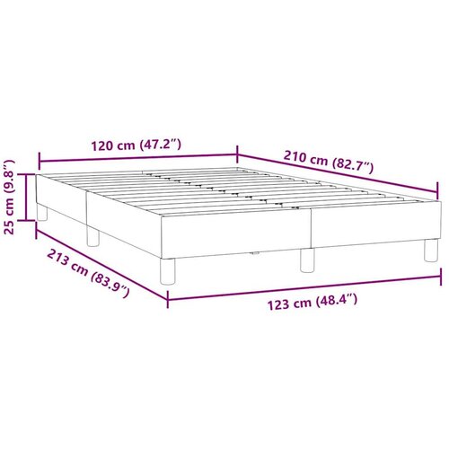 VidaXL Okvir kreveta bez madraca tamno sivi 120x210 cm bar&amp;scaron;un Slike