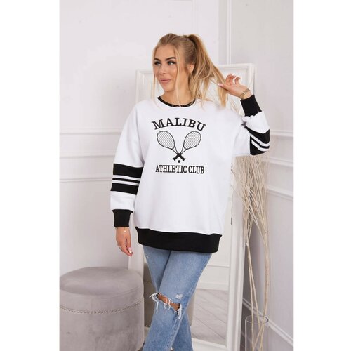 Kesi Malibu insulated sweatshirt white + black Slike