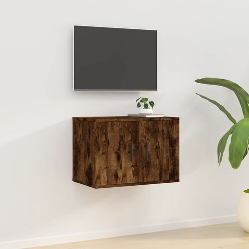 VidaXL Stenska TV omarica dimljen hrast 57x34,5x40 cm Slike