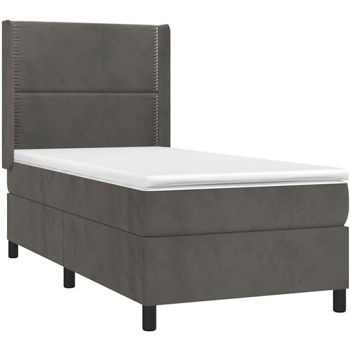 Box spring krevet s madracem tamnosivi 90x200 cm bar&amp;scaron;unasti Slike