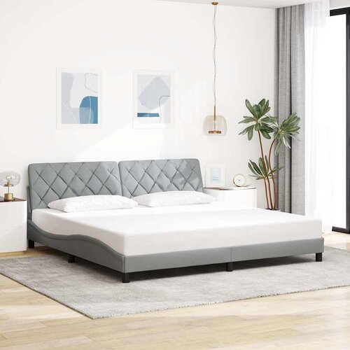  Okvir za krevet bez madraca svjetlosivi 200 x 200 cm od tkanine Cijene