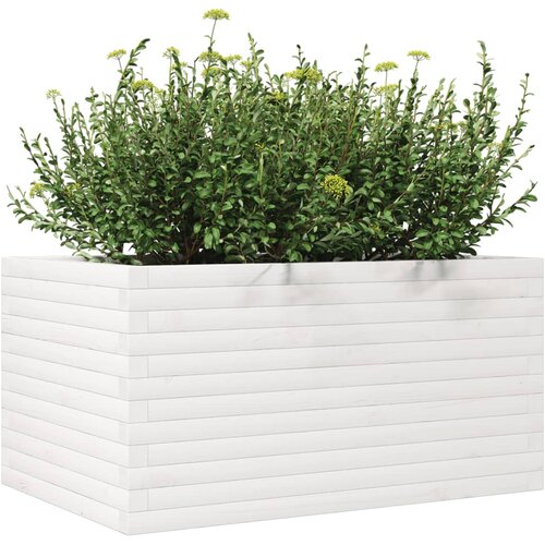  Vrtna sadilica bijela 90x60x45,5 cm od masivne borovine Slike