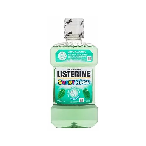 Listerine smart Rinse Mild Mint Mouthwash vodica za ispiranje usta bez alkohola za svjež dah i zaštitu zubi 250 ml