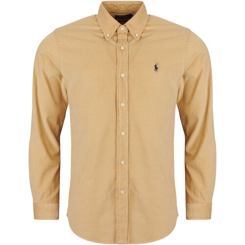 Polo Ralph Lauren CHEMISE CUSTOM FIT EN VELOURS Bež Slike