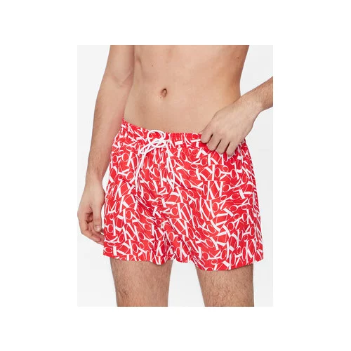 Calvin Klein Swimwear Kopalne hlače KM0KM00802 Rdeča Regular Fit