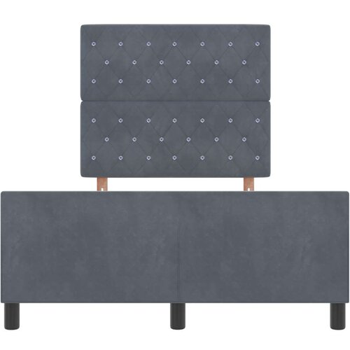 vidaXL Krevet tamno sivi 120x190 cm baršun Cene