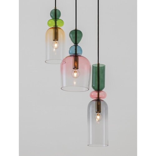 Nova Luce Staklena viseća svjetiljka u zlatnoj boji &amp;oslash; 42 cm Murano &amp;ndash; Slike