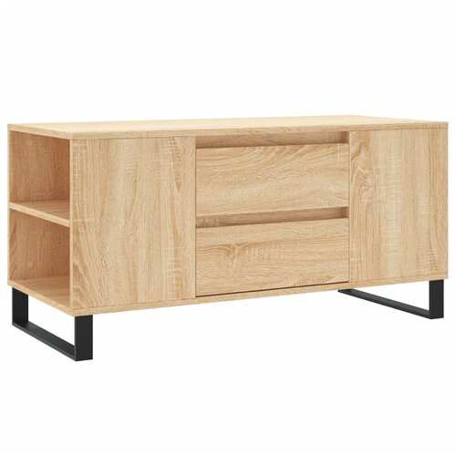 Maison Chic Klubska mizica - kavna mizica - Nizka mizica sonoma hrast 102x44,5x50 cm inženirski les, (21752996) Cene
