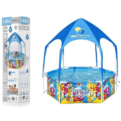 Bestway dječji montažni bazen sa krovom 183 cm x 51 cm Cijene