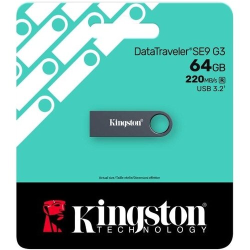 Kingston 64GB DataTraveler SE9 G3 USB 3.2 Gen1 KE-U2X64-1AC Cene