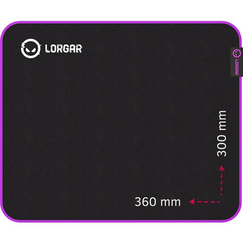 Lorgar Main 313 Gaming mouse pad High-speed surface Purple anti-slip rubber base size: 360mm x Slike