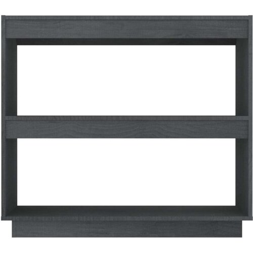 VidaXL knjižna omara siva 80x35x71 cm trdna borovina Slike
