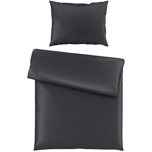 Novel posteljnina uni satin 140/200 cm saten antracit Cene