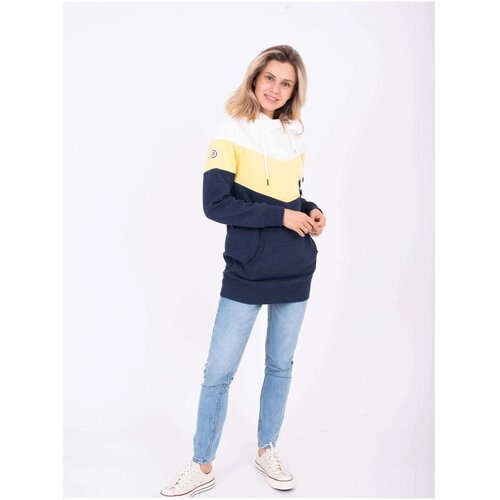 Brakeburn Yellow-Blue Womens Stretch Hoodie - Women Slike