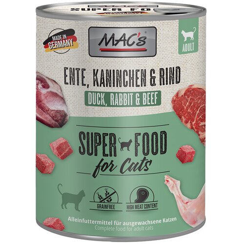  MAC&acute;s Cat 6 x 800 g - Raca, zajec & govedina Cijene