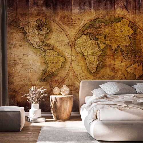 Foto tapeta - World on old map 343x256 Samoljepljiva Cene