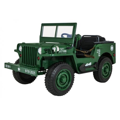 Retro Military Vehicle 4x4 Green Slike