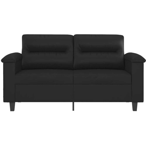  Dvosjed od tkanine crni 120 cm od umjetne kože Slike