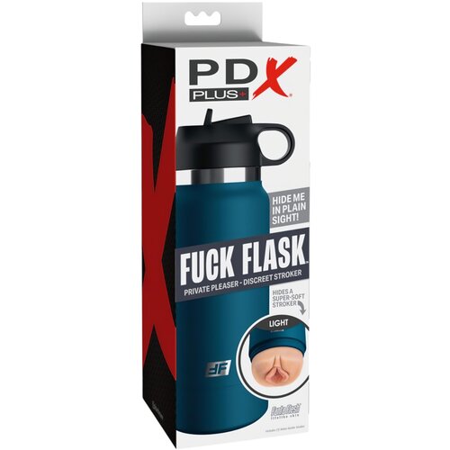 Pipedream PDX Plus Fuck Flask Private Pleaser Discreet Stroker Blue Bottle Light Slike