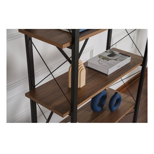 Hanah home polica za knjige elysian walnut black Slike