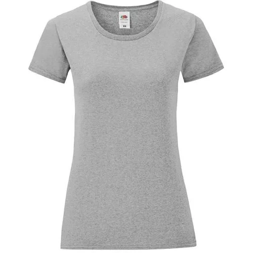 Fruit Of The Loom Iconic Grey Women's T-shirt in combed cotton