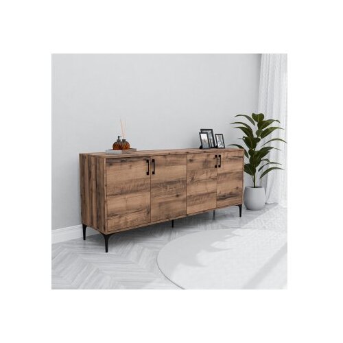 Hanah home ares 1660 walnutanthracite console Slike