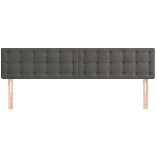  Uzglavlja 2 kom tamnosiva 80x5x78/88 cm bar&amp;scaron;unasta Slike