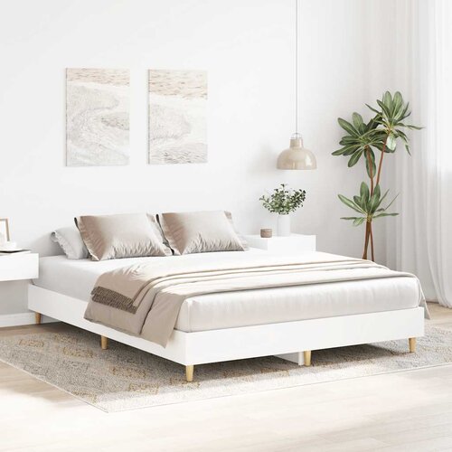 VidaXL okvir kreveta bez madraca bijeli 140x200 cm konstruiranog drva Slike