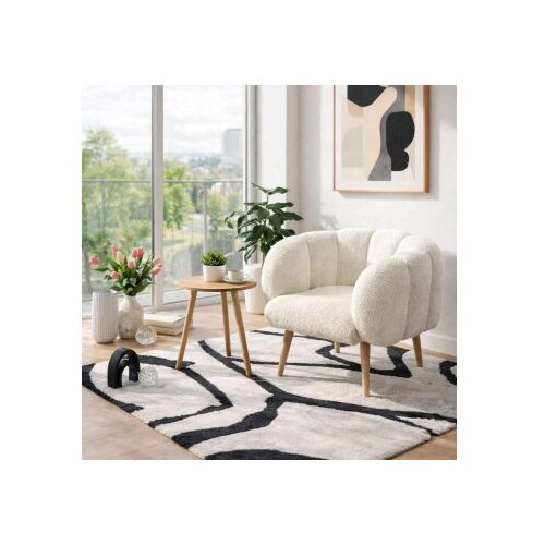 Atelier Del Sofa fotelja i bočni stočić lotus white Cene