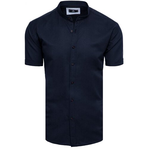 DStreet Men's Dark Blue Short Sleeve Shirt Cijene