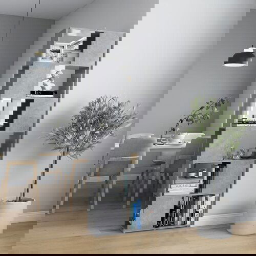 VidaXL Ormarić za knjige / pregrada boja betona 60x24x186 cm iverica Slike