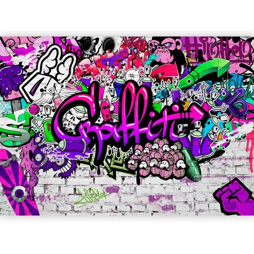  Foto tapeta - Purple Graffiti 350x256 Premium Slike