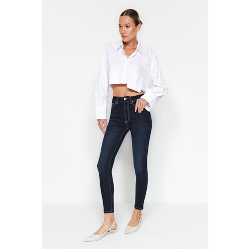 Trendyol Midnight Blue Shaping Effect High Waist Skinny Jeans Slike