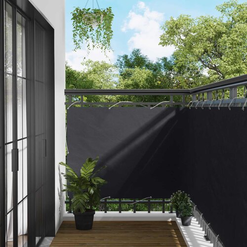  Balcony ekran 110 x 600 cm Oxford tkanina Pravokutni Crna Slike