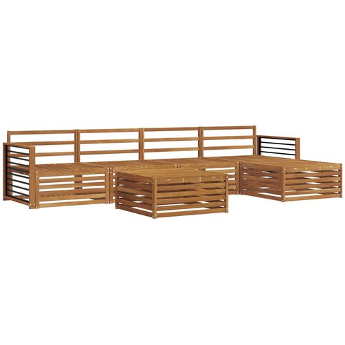  Set vanjskih sofa 6 kom. Prirodna Čvrsto drvo akacije Slike