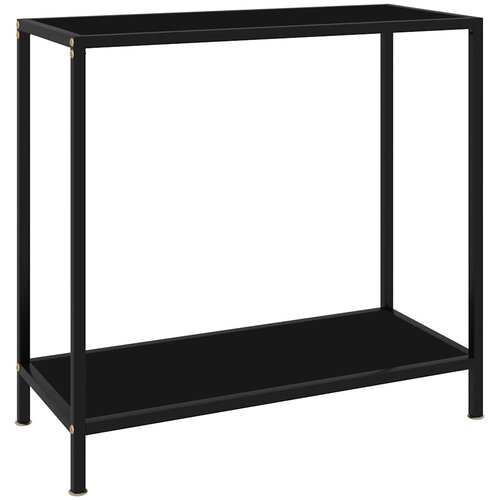  Konzolni stol crni 80 x 35 x 75 cm od kaljenog stakla Cijene