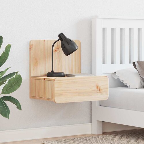  Noćni ormarić 2 pcs Smeđa 44 x 32,5 x 40 cm Masivna borovina Slike