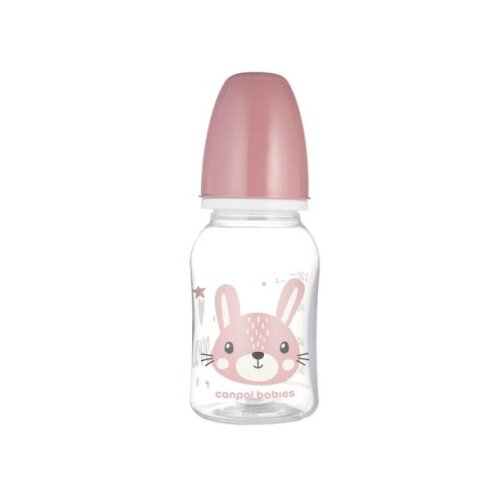 Canpol babies flasica cute animals 120ml (11/851) - pink ( 11/851_pin ) Cene