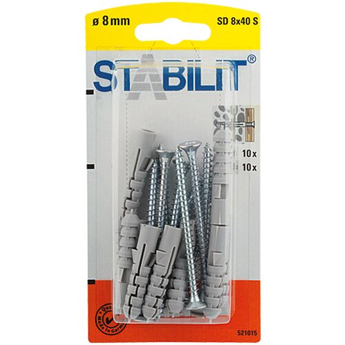 STABILIT Razcepni zidni vložki Stabilit (premer: 8 mm, dolžina: 40 mm, za polne zidake, 10 kosov, z vijaki/kavlji) Cene