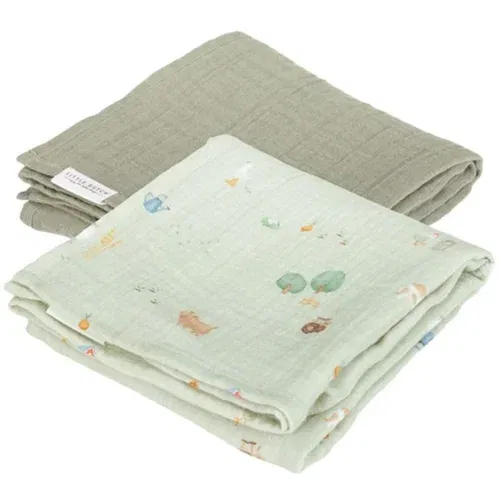 Little dutch komplet 2 tetra pleničk 70x70 little farm/olive