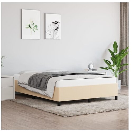  Posteljni okvir krem 140x190 cm blago Cene
