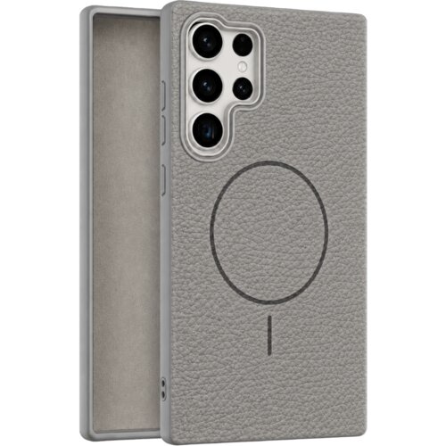  leather grip magsafe maska za samsung galaxy S22 ultra - siva Slike