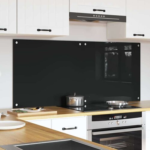VidaXL Kuhinjski za&amp;scaron;tita Crna 70 x 60 x 0.8 cm Slike