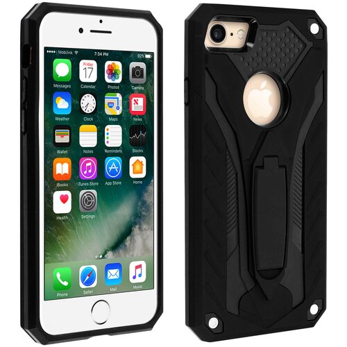 AVIZAR Etui iz dveh materialov, odporen proti udarcem, s stojalom za video podporo, Forcell - crn str. Apple iPhone SE 2022, 2020 in iPhone 8, 7, (20720357) Cene
