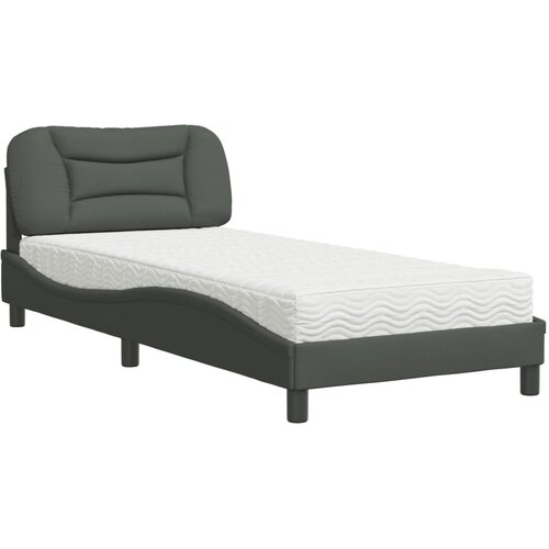  Krevet s madracem Hvar tamnosivi 80x200cm od tkanine Slike